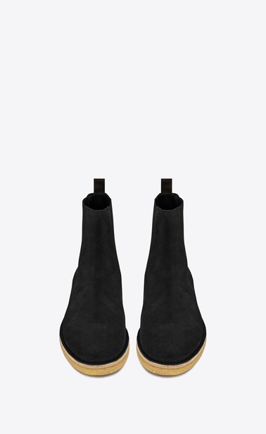 SAINT LAURENT Boots Man nevada 20 chelsea boot in black suede b_V4